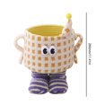 thumbnail image 2 of Cesta tejida con cuerda de algodón organizador de juguetes con cabeza de taza de té para sala de estar habitación de niños, 2 of 6