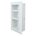 thumbnail image 3 of Boreas Recessed Solid Wood Double Toilet Paper Holder 7 X 14.5 - White Enamel, 3 of 5