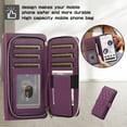 thumbnail image 2 of Nalacover for Google Pixel 6a 6.1 inch Premium PU Leather Crossbody Case with Shoulder Strap & Wrist Strap,Shockproof Magnetic Flip Kickstand Credit Card Slots Zipper Wallet Phone Case,Darkpurple, 2 of 12