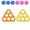 G, variant on Hexagonal/Triangular Shape Water Tossing Plaything for Pool Entertainment Thick Inflatable Swimming Toy with Bright Dye Water Toss Dolls (E)