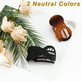 thumbnail image 7 of Unique Bargains 2pcs Flat Hair Clips for Women Flat Claw Clips for Thick Hair French Flat Hair Clips Amber, Black, 7 of 7
