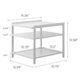 thumbnail image 7 of Yamazaki Home Three-Tier Cabinet Storage Rack, White, Steel, Adjustable Tiers, 7 of 7