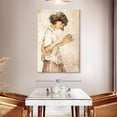 thumbnail image 3 of Elephant Stock Young Girl Reading A Book Wall Art - Vertical Canvas Wall Art - Living Room Wall Decor - Hobbies And Lifestyle Canvas - Beige And Brown Decor - 34" x 51", 3 of 8