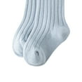 thumbnail image 3 of Gureui Toddler Infant Baby Boys Girls Medium Tube Socks, Solid Color Ribbed Knit Knee High Socks Seamless Uniform Stockings, 3 of 7