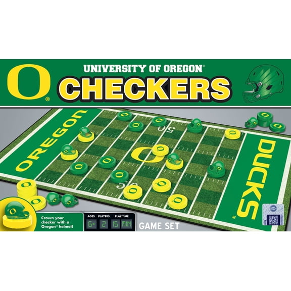 MasterPieces Officially licensed NCAA Oregon Ducks Checkers Board Game for Families and Kids ages 6 and Up