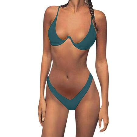 

fvwitlyh Bikini Sets for Women Sports Bra Swim Top Womens Swimwear Cover Ups Open Front Beach Bikini Swimsuit Kimono American Swimsuit Women Bikinis