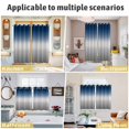 thumbnail image 6 of Navy Blue Gray Ombre Kitchen Curtains 63 Inch Length, Modern Gradient Abstract Art Grommet Top Bedroom Living Room Curtains, Light Filtering Cafe Curtain Drapes 2 Panels Set 84''x63'', 6 of 9