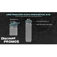 thumbnail image 3 of 6 Clear Plastic Sports Bottles Set, 28 oz. - Flip Lid, Two Tone, Durable - Clear, 3 of 5