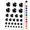 Black, variant on Regal Griffin Fantasy Silhouette Water Resistant Temporary Tattoo Set Fake Body Art Collection - Dark Blue