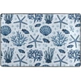 thumbnail image 4 of SKYSONIC 72x48in Cartoon Seashell Coral Area Rug, Blue Sea World Non-Slip Floor Carpet for Indoor Living Dining Room and Bedroom Area, 4 of 7