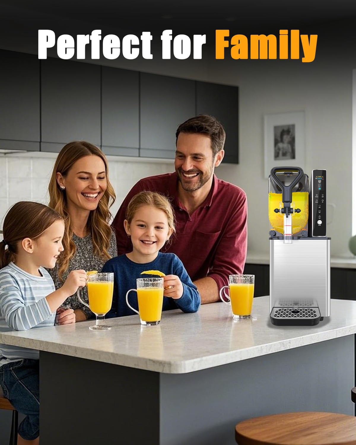 Slushy Machine for Home, No Ice Needed, 0.8 Gallons Slushie Maker with Food-Grade Tank & Smart Control for Slushy Margaritas Daiquiri & Frozen Drinks, Smoothie Maker for Birthday Party Kitchen