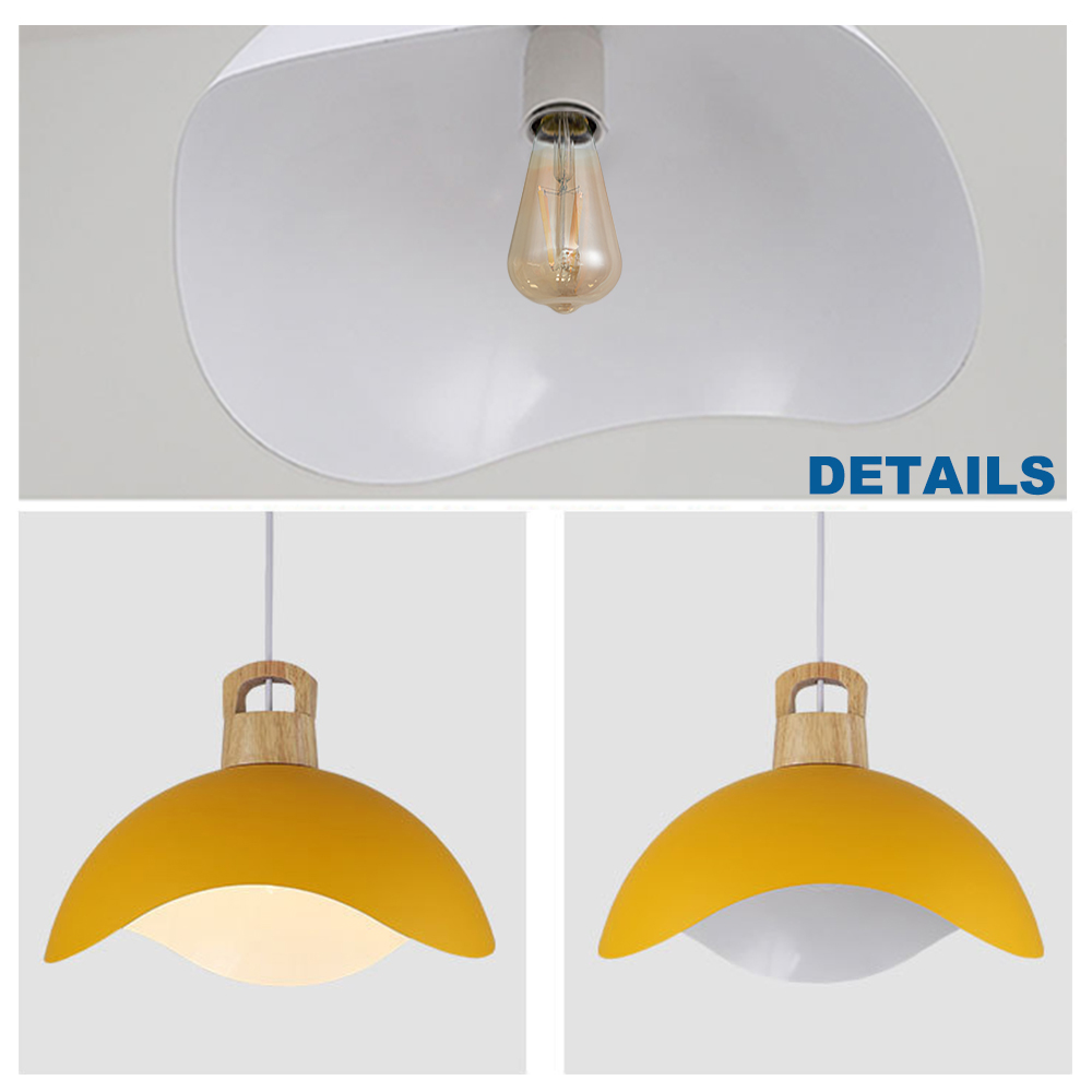 Kiven Plug in Pendant Light, Modern Hanging Light Fixture with Remote Control, Orange Metal Lampshade, E26 Socket Dimmable Pendant Light