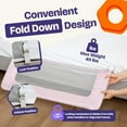 thumbnail image 5 of ComfyBumpy Toddler Bed Rail Guard, 55.5" x 19.5" Extra long Swing Down Rail for Kids Beds, Pink, 1 pack, 5 of 8