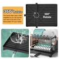 thumbnail image 3 of Dish Drying Rack for Kitchen Counter with Drainboard, Detachable Stainless Steel 2 Tier Large Dish Racks Drainer Sink Organizer with Utensils Holder and Cup Holder, Black, 3 of 11