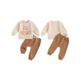 thumbnail image 2 of TheFound Toddler Boy Fall Outfits Letter Print Big Brother Long Sleeve Sweatshirt Pants 2 Pcs Set, 2 of 9