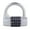 Silver, variant on Zeiwohndc 5-Dial Combination Padlock 5 Letters Lock Code Lock Large Gym Cabinet Locker