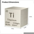 thumbnail image 4 of Titanium Cube 10 mm, Element Cubes with Atomic Symbol Ti, High Purity 99.95%, Perfect for Science Demonstrations and Educational Displays, Includes 1 Piece, 4 of 5