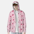 thumbnail image 3 of Pofeuu Strawberries Print Sun Protection Outdoor Lightweight Full Zip UV Cooling Hoodie Long Sleeve Summer Clothing for Outdoor Hiking-3X-Large, 3 of 5