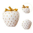 thumbnail image 6 of deevoka Strawberry Fruit Figurine Decor Gift Sculpture for Office Kitchen Photo Prop White Gold, 6 of 9