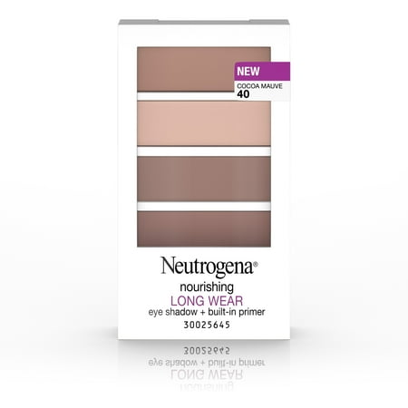 Neutrogena Nourishing Long Wear Eye Shadow + Built-In Primer, 40 Cocoa Mauve, .24 Oz