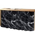thumbnail image 2 of Black Marble Cabinet Curtains for Shelves, Vintage Minimalism White Abstract Texture Privacy Curtain for Closet Self Adhesive, Dust-Proof Drapes for Closet Storage Room Classroom Doorway, 32"W x 55"L, 2 of 9
