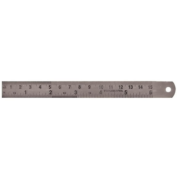 DURATOOL - 6" (150mm) Stainless Steel Ruler with Metric/Imperial Marking, Satin