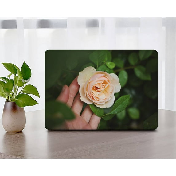 KSK KAISHEK Hard Shell Case Compatible 2017 - 2014 2013 2012 2011 2010 Release Old Version MacBook Air 13 inchs with Not Retina Display No USB-C Model: A1466 A1369 Flower 0887 + Black Keyboard Cover