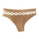 thumbnail image 2 of Gibobby Tangas de mujer Sexy Color Out Hollow Seamless Mujeres Mujeres Ropa interior sólida Bragas Lencería Bragas de mujer(Caqui,XL), 2 of 5