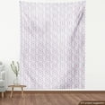 thumbnail image 4 of Ambesonne Purple Stripe Fabric by the Yard Upholstery, Grunge Rhombus Print, 5 Yards, Pale Lavender Soft Pink, 4 of 5