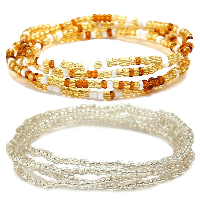 2 Pcs Chaîne de Perles pour Femmes Chaîne de Perles de Mode Chaîne de Corps Chaîne de Ventre pour la Plage