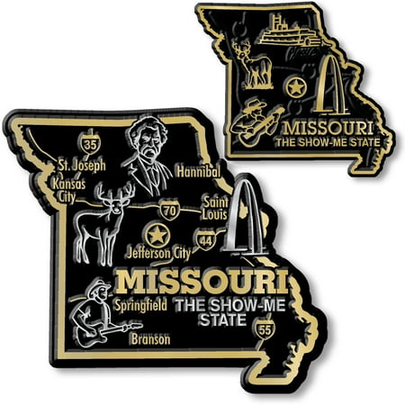

Missouri State Map Giant & Small Magnet Set by Classic Magnets 2-Piece Set