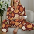 thumbnail image 6 of Bingfone Womens Pajama Sets Happy Thanksgiving Day Print,Long Sleeve Loungewear Pajamas Set-Medium, 6 of 8