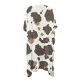 thumbnail image 2 of HELLHERO Polyester Swimsuit Cover Up Shirt for Beach Lightweight Free Size Bikini Coverups Brown Striped Pattern, 2 of 6