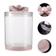 thumbnail image 5 of WEUVEB Clear Pink Plastic Canisters Airtight for Food Storage and Pantry, 5 of 8
