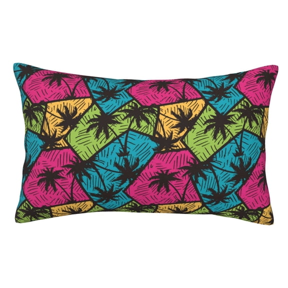 KLL Hawaii Palms Pillow Covers Envelope Closure,Super Soft and Cozy Fuzzy Fleece Pillow Case Cover (No pillow core