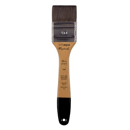 UPC: 3046450095521 | Raphael SoftAqua Synthetic Squirrel Watercolor Brush Flat Size 40 (1-1/4 )
