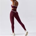 thumbnail image 4 of Estire los pantalones de la yoga, acabado de lujo de las polainas de los deportes de las polainas de la yoga de los pantalones de la yoga de la cintura alta, 4 of 6