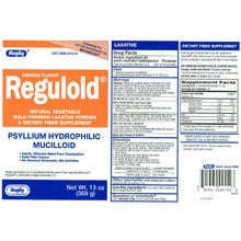 Rugby Natural Vegetable Bulk-Forming Laxative Orange Flavor Powder, 13 Oz.