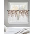 thumbnail image 5 of Brown Eucalyptus Leaves Tier Curtains 36 Inch Length,Sheer Curtains for Bedroom Living Room Window Watercolor Floral Leaf Plants Small Half Window Kitchen Curtains & Drapes 27.5"x36" 2 Panels, 5 of 6