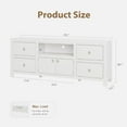 thumbnail image 3 of Farmhouse TV Stand for 75 80 in TVs, 70 in Long Entertainment Center with 6 Storage Drawer & Soundbar Shelf for Living Room, Bedroom, 3 of 7