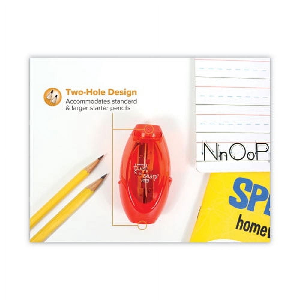 Twist-N-Sharp Pencil Sharpener, Two-Hole, 3.91 X 1.5 X 5.88, Randomly Assorted Colors, 6/pack | Bundle of 2 Packs