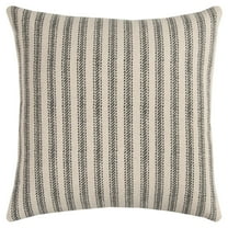 Rizzy Home Ticking Stripe 20" x 20" Down Pillow with Cotton Cover-Gray/Natural