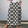 thumbnail image 2 of Tranfacy Jupes Maxi pour Femmes, Jupes d'Été pour Femmes, Jupe d'Été Décontractée Imprimée Patchwork avec Poche Plissée Ample Grande Taille Taille Élastique Jupe Maxi, 2 of 5