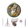 thumbnail image 2 of Easter Bunny Embroidery DIY Craft For Beginners With Pattern Thread And Needle, 2 of 5