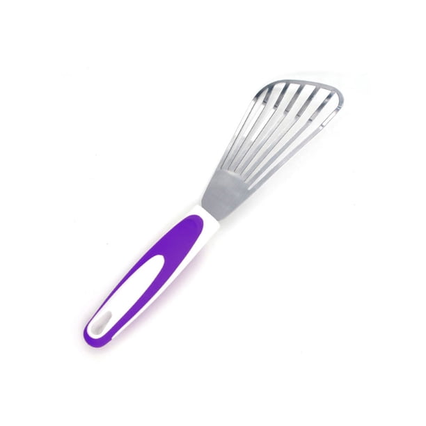 Billuyoard Espátula multifuncional para freír, pala de acero inoxidable, herramienta antiadherente para tornear pescado ranurado, utensilio para cocinar Cocina y Comedor Púrpura Billuyoard HA078682-04