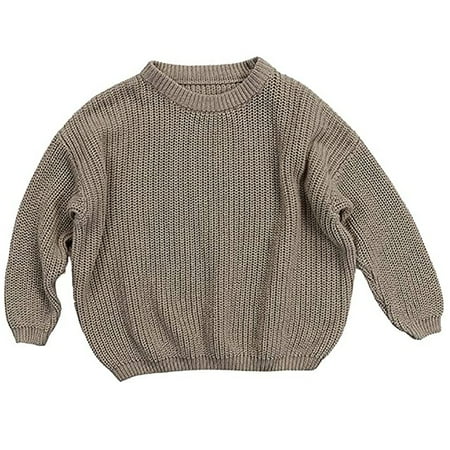 

CenturyX Kids Toddler Baby Girl Boy Sweater Fall Winter Warm Long Sleeve Knit Oversized Sweater Long Sleeve Pullover Tops