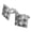 Silver, variant on Snow Camouflage Square Cufflink Set - Silver or Gold