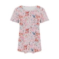 thumbnail image 3 of Fiudx Ofertas Flash Artículos En Oferta Top Estampado con Cuello Redondo y Manga Corta Informal para Mujer a La Moda, 3 of 3