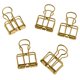 thumbnail image 1 of 5x Clips De Cola Larga Hueca Wire Binder Clips Foto De Papel Carpetas Colgantes Oro, 1 of 9