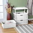 thumbnail image 5 of (2 pack) Sterilite Wide 3 Drawer Tower, Plastic Storage Organizer with Removable Decorative Bins, Easy to Assemble - No Tools Needed, White, 5 of 15